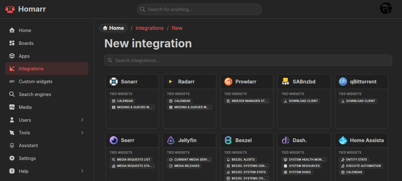 The integration catalog